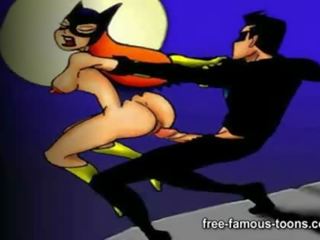 Batman com catwoman e batgirl orgias